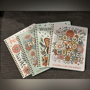 Set of 4 Curse words and phrases Adult Coloring Books